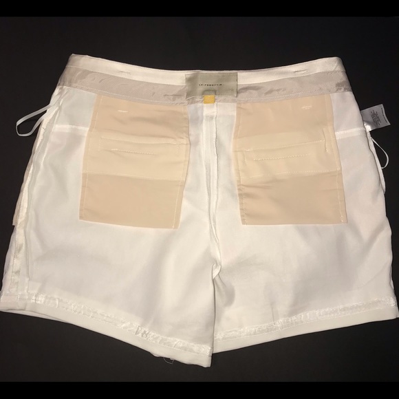 Anthropologie Leifsdottir White Tuxedo Stripe Shorts - size 8 - Picture 10 of 13
